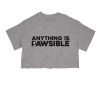 Arm The Animals Cut Crop Tees Women's | Anything Is Pawsible | Cut Tee