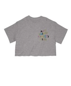 Arm The Animals Cut Crop Tees Women's | Rainbow Anti Animal Cruelty Club | Cut Tee