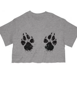 Arm The Animals Cut Crop Tees Women's | Paw-sive Aggressive | Cut Tee
