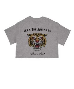 Arm The Animals Women's | Tattoo Tiger | Cut Tee Cut Crop Tees