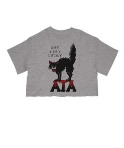 Arm The Animals Women's | Tattoo Black Cat | Cut Tee Cut Crop Tees
