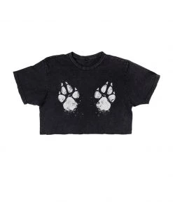 Arm The Animals Cut Crop Tees Women's | Paw-sive Aggressive | Cut Tee
