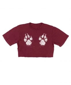 Arm The Animals Cut Crop Tees Women's | Paw-sive Aggressive | Cut Tee