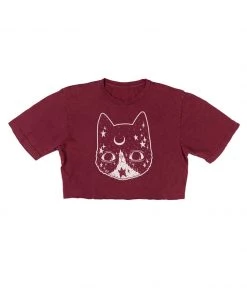 Arm The Animals Women's | Crescent Cat | Cut Tee Cut Crop Tees