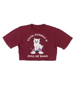 Arm The Animals Women's | Rage Kitty | Cut Tee Cut Crop Tees