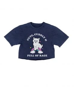 Arm The Animals Women's | Rage Kitty | Cut Tee Cut Crop Tees
