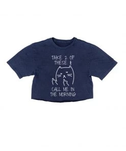 Arm The Animals Women's | Call Me In The Morning | Cut Tee Cut Crop Tees