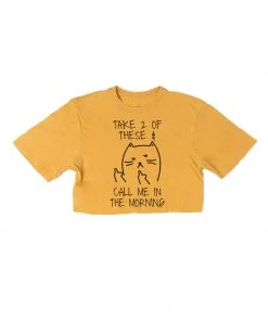 Arm The Animals Women's | Call Me In The Morning | Cut Tee Cut Crop Tees