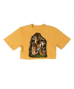 Arm The Animals Cut Crop Tees Women's | German Shepard | Cut Tee