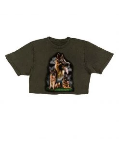 Arm The Animals Cut Crop Tees Women's | German Shepard | Cut Tee