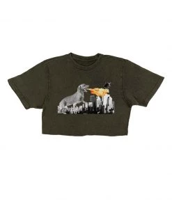 Arm The Animals Women's | Dogzilla | Cut Tee Cut Crop Tees