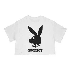 Arm The Animals Women's | Good Boy Bunny Club | Cut Tee Cut Crop Tees