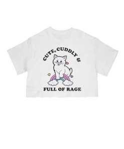 Arm The Animals Women's | Rage Kitty | Cut Tee Cut Crop Tees