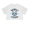 Arm The Animals Women's | Varsity Wolf | Cut Tee Cut Crop Tees