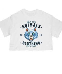 Arm The Animals Women's | Varsity Wolf | Cut Tee Cut Crop Tees