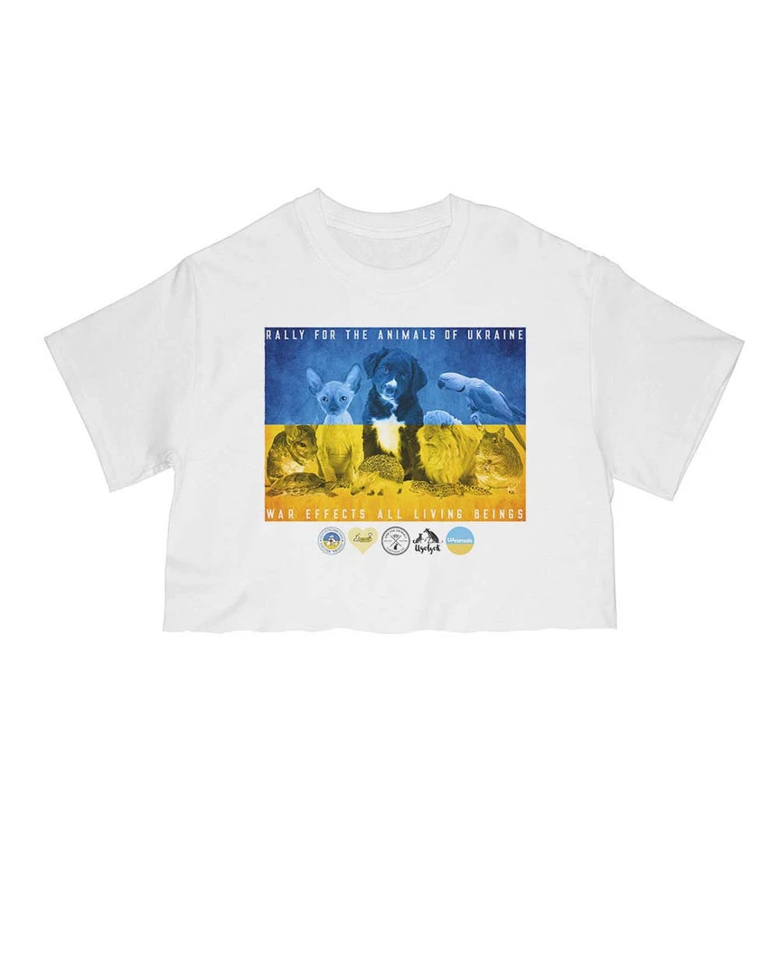 Arm The Animals Women's | Rally For Ukraine | Cut Tee Cut Crop Tees