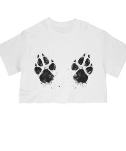 Arm The Animals Cut Crop Tees Women's | Paw-sive Aggressive | Cut Tee