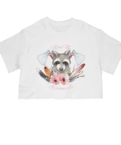 Arm The Animals Women's | Woodland Raccoon | Cut Tee