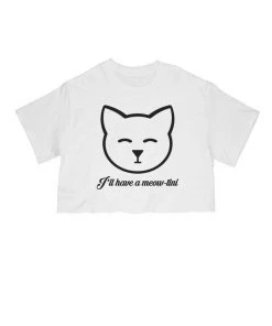 Arm The Animals Cut Crop Tees Women's | Meow-Tini | Cut Tee