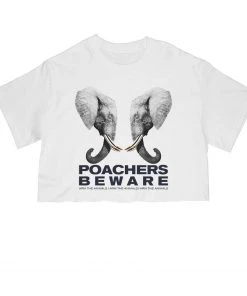 Arm The Animals Women's | Poachers Beware | Cut Tee Cut Crop Tees