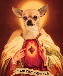 Arm The Animals Home Goods | Holy Chihuahua | Devotional Candle