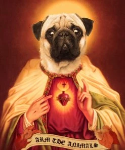 Arm The Animals Home Goods | Holy Pug | Devotional Candle Votive Candles