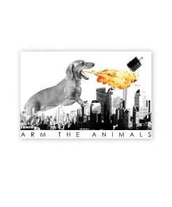 Arm The Animals Stickers | Dogzilla | Die Cut Sticker