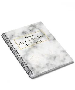 Printify Accessory | Things My Cat Has Said In Passing | Spiral Notebook - Ruled Line Cat Designs