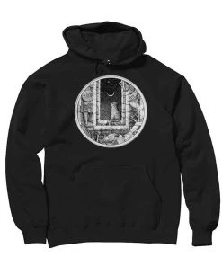 Gianluca Unisex | The Cat And The Moon | Hoodie Astronomer Cat Collection