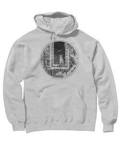 Gianluca Unisex | The Cat And The Moon | Hoodie Astronomer Cat Collection