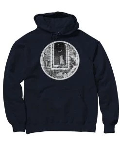 Gianluca Unisex | The Cat And The Moon | Hoodie Astronomer Cat Collection