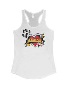 Arm The Animals Women's | Tattoo Cat Mom | Ideal Tank Top Tank Tops