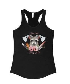Arm The Animals Women's | Woodland Raccoon | Ideal Tank Top