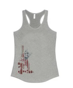 Arm The Animals Cat Designs Women's | 4th Of July Ain't Kitten Around | Ideal Tank Top