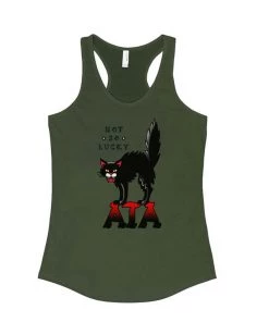 Arm The Animals Women's | Tattoo Black Cat | Ideal Tank Top Tank Tops