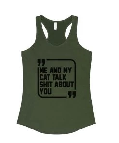 Arm The Animals Women's | Sh*t Talkers (Cat) | Ideal Tank Top Tank Tops