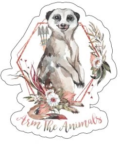 Arm The Animals Stickers | Ridgeline Meerkat | Die Cut Sticker Cat Designs