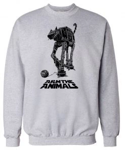 Arm The Animals Unisex | CAT-AT | Crewneck Sweatshirt Crew Sweatshirts