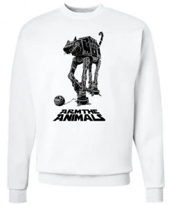Arm The Animals Unisex | CAT-AT | Crewneck Sweatshirt Crew Sweatshirts