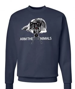 Arm The Animals Crew Sweatshirts Unisex | M-16 Wolf Arctic Warfare | Crewneck Sweatshirt