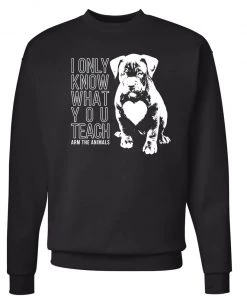 Arm The Animals Unisex | What You Teach Pittie | Crewneck Sweatshirt