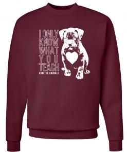 Arm The Animals Unisex | What You Teach Pittie | Crewneck Sweatshirt