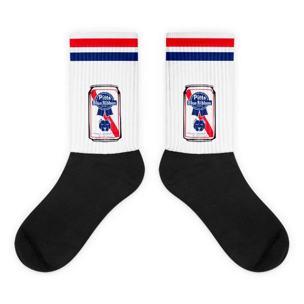 Printful Dog Designs Socks | Pitts Blue Ribbon | Athletic Socks