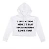 Arm The Animals Women's | Love My Dog | Crop Hoodie