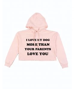 Arm The Animals Women's | Love My Dog | Crop Hoodie