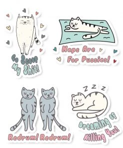Arm The Animals Stickers | OMG Cats 2 | 4mm UV Coated Die Cut Sticker Set