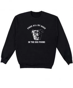 Arm The Animals Crew Sweatshirts Unisex | Free My Dogs | Crewneck Sweatshirt