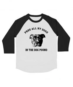 Arm The Animals 3/4 Sleeve Raglans Unisex | Free My Dogs | 3/4 Sleeve Raglan
