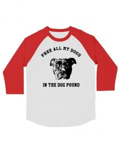 Arm The Animals 3/4 Sleeve Raglans Unisex | Free My Dogs | 3/4 Sleeve Raglan