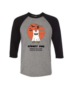 French Bulldog Rescue Network 3/4 Sleeve Raglans Unisex | Spooky Dog | 3/4 Sleeve Raglan